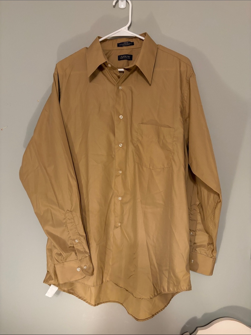 Arrow Men's Gold Long-Sleeve Dress Shirt
